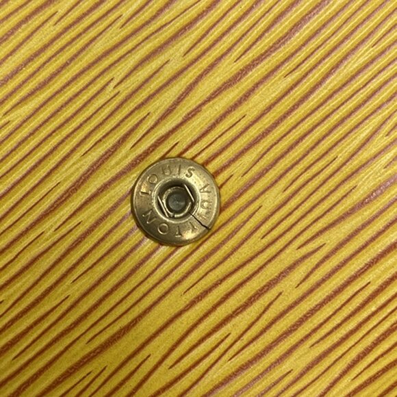 LOUIS VUITTON LV Logo Art Deco Clutch Hand Bag Epi Leather Yellow M52639 05YH583 - Picture 15 of 15